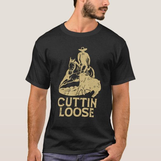 Cuttin Losse Loves Western Paardrijden Cowboy Cut T-shirt (Voorkant)