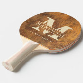Cutting Block Monogram & Name Overlay Tafeltennisbatje (Voorkant Gekanteld)