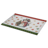 Cutting Board Large Snowman and Christmas Cookies Snijplank (Hoek)