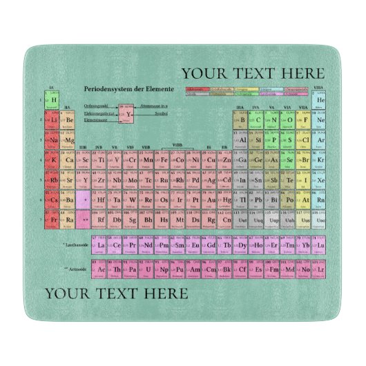 Cutting Board Periodic Table Rounded Corners Snijplank (Voorkant)