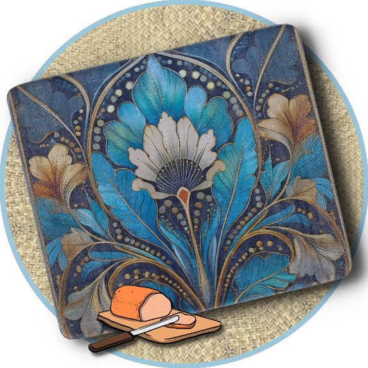 CUTTING BOARD - Retro Art Deco #5 - Rectangular Snijplank