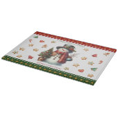Cutting Board Small Snowman and Christmas Cookies Snijplank (Hoek)