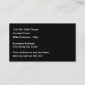 Cutting Edge Construction Visitekaartje Design (Achterkant)