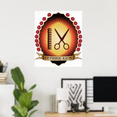 Cutting Hair Mandorla Poster (Thuiskantoor)