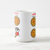 Cutting Pizza Funny Mug Koffiemok (Center)