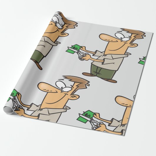 Cutting Up Money Cadeaupapier (Uitgerold)