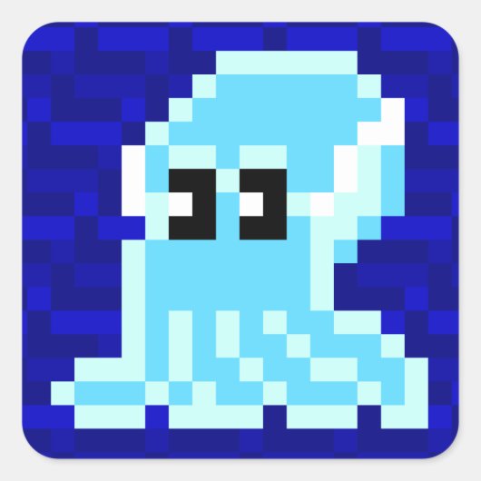 Cuttle Scuttle Blue Inktvis Sticker (Voorkant)