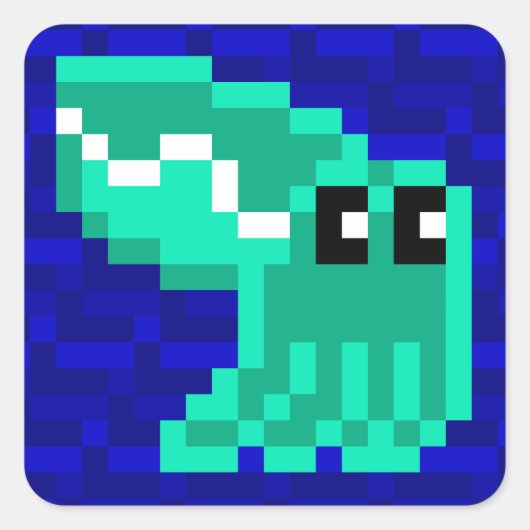 Cuttle Scuttle Lulu de groene inktvis Sticker (Voorkant)