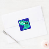 Cuttle Scuttle Lulu de groene inktvis Sticker (Envelop)