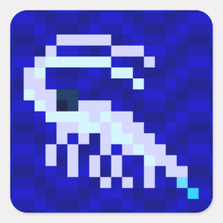 Cuttle Scuttle pixel art garnaal sticker blad