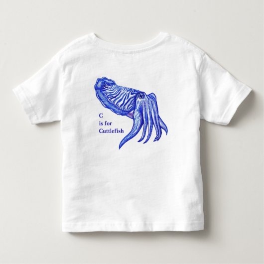 Cuttlefish Baby en T-shirt van Kinderen (Achterkant)