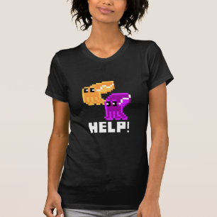 Cuttlefish bedreigt 'Help'. Pixel Art Womens T-shi T-shirt