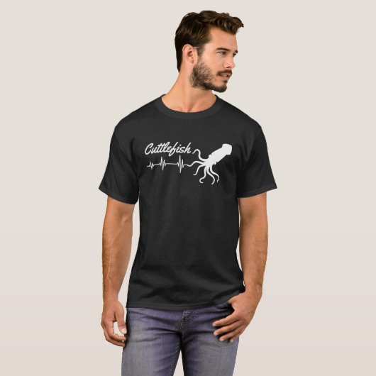 Cuttlefish Heartbeat Squid Cuttlefish T-shirt (Voorkant volledig)