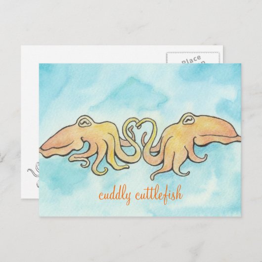 Cuttlefish Love Briefkaart (Voorkant / Achterkant)