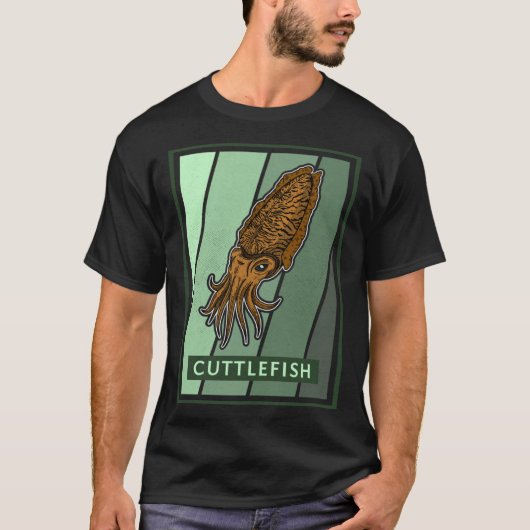 Cuttlefish marine biologist underwater seabed biol t-shirt (Voorkant)