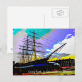 Cutty Sark in Greenwich, Londen. Briefkaart (Voorkant / Achterkant)