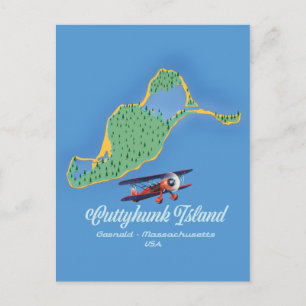 Cuttyhunk eiland Gosnold, Massachusetts kaart