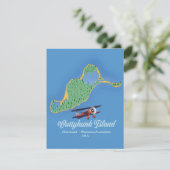 Cuttyhunk eiland Gosnold, Massachusetts kaart (Staand voorkant)