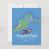 Cuttyhunk eiland Gosnold, Massachusetts kaart (Achterkant)