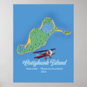 Cuttyhunk Island Gosneld, Massachusetts map Poster (Voorkant)