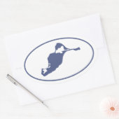 Cuttyhunk Island Ovale Sticker (Envelop)