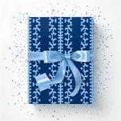 Cutwork Vine in Blue Indigo Cadeaupapier