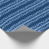Cutwork Wingerd in Blauwe Indigo Cadeaupapier (Hoek)