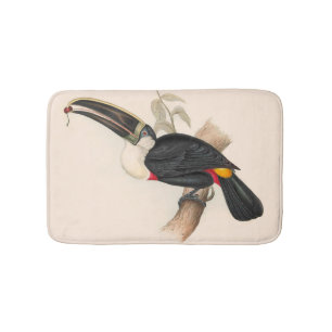 Cuvier's Toekan Print: Vintage Tropische Vogel Badmat