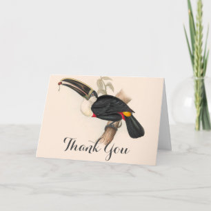 Cuviers Toekan Print: Vintage Tropische Vogel Bedankkaart