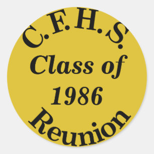 Cuyahoga Herfsten High School Reunion - gouden sti Ronde Sticker