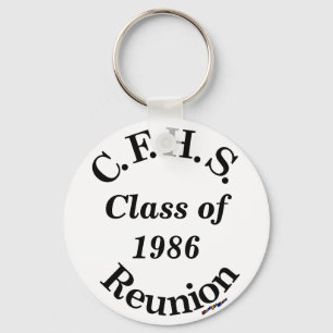 Cuyahoga Herfsten High School Reunion - witte sleu Sleutelhanger