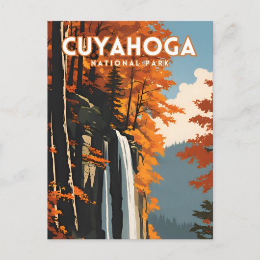 Cuyahoga National Park Travel Poster Briefkaart (Voorkant)