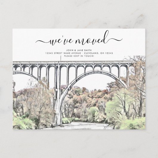 Cuyahoga Valley Moving Announcement Briefkaart (Voorkant)