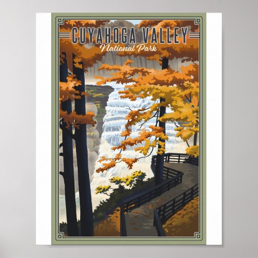 Cuyahoga Valley Nationaal Park Litho Kunstwerk Pos Poster (Voorkant)