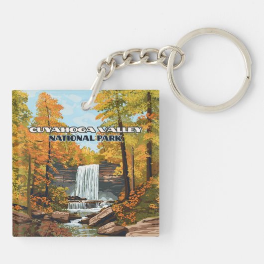 Cuyahoga Valley Nationaal Park Ohio Cleveland Sleutelhanger (Achterkant)
