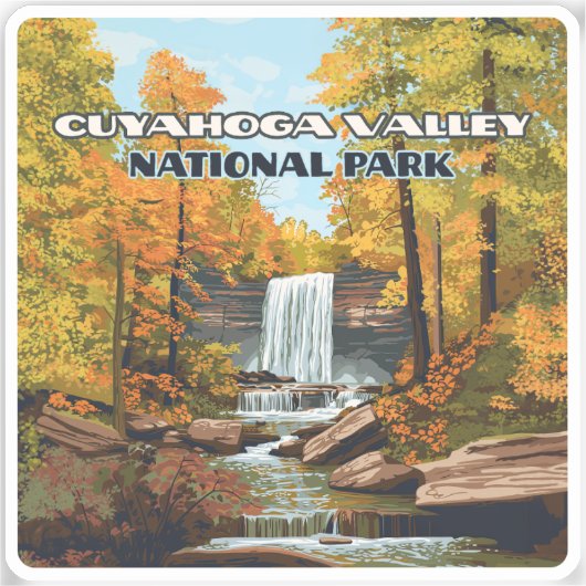 Cuyahoga Valley Nationaal Park Ohio Cleveland Sticker (Voorkant)