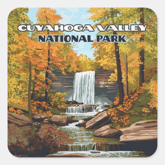Cuyahoga Valley Nationaal Park Ohio Cleveland Vierkante Sticker (Voorkant)