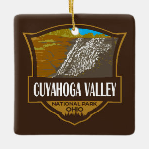 Cuyahoga Valley National Park Illustratie Reizen Keramisch Ornament
