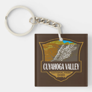 Cuyahoga Valley National Park Illustratie Reizen Sleutelhanger