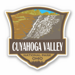 Cuyahoga Valley National Park Illustratie Reizen Sticker