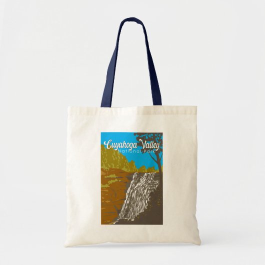 Cuyahoga Valley National Park Illustratie Reizen Tote Bag (Voorkant)