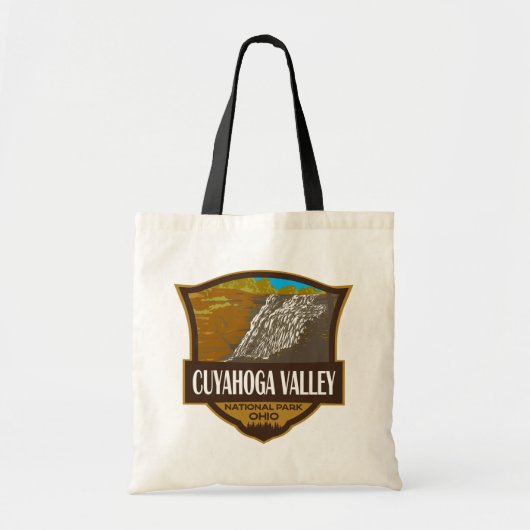 Cuyahoga Valley National Park Illustratie Reizen Tote Bag (Voorkant)