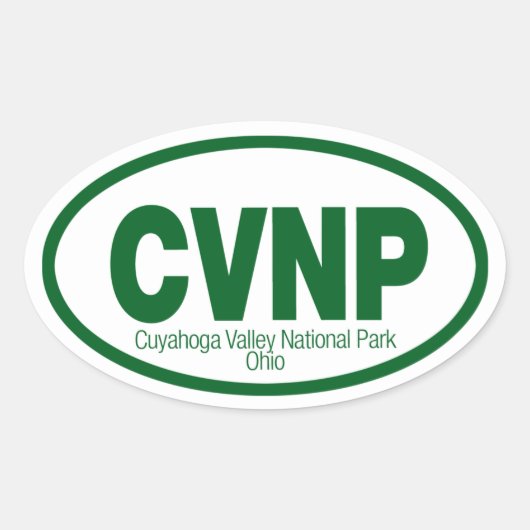 Cuyahoga Valley National Park Ovale Sticker (Voorkant)