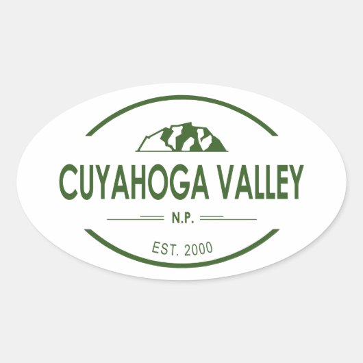 Cuyahoga Valley National Park Ovale Sticker (Voorkant)