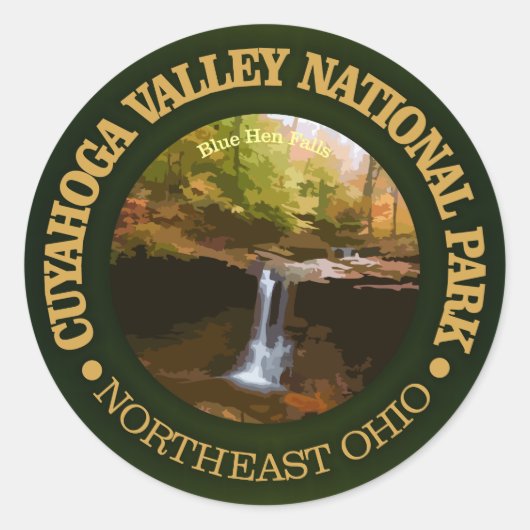 Cuyahoga Valley National Park Ronde Sticker (Voorkant)