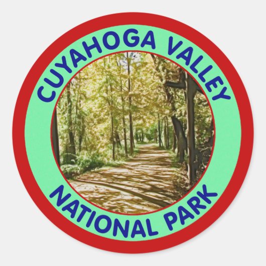 CUYAHOGA VALLEY NATIONAL PARK RONDE STICKER (Voorkant)