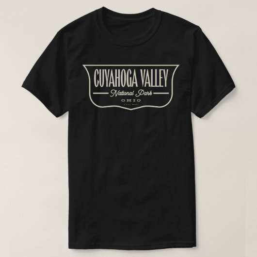 Cuyahoga Valley National Park Shield Tan T-shirt (Design voorkant)