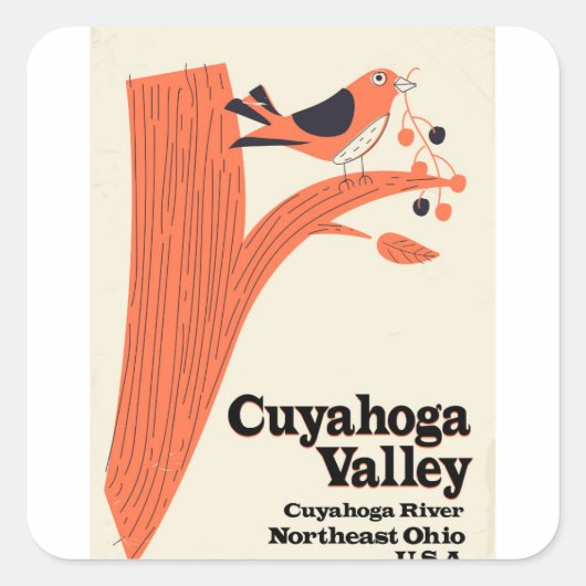 Cuyahoga Valley National Park Vierkante Sticker (Voorkant)