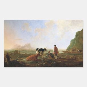 Cuyp's Herdsmen-stickers Rechthoekige Sticker