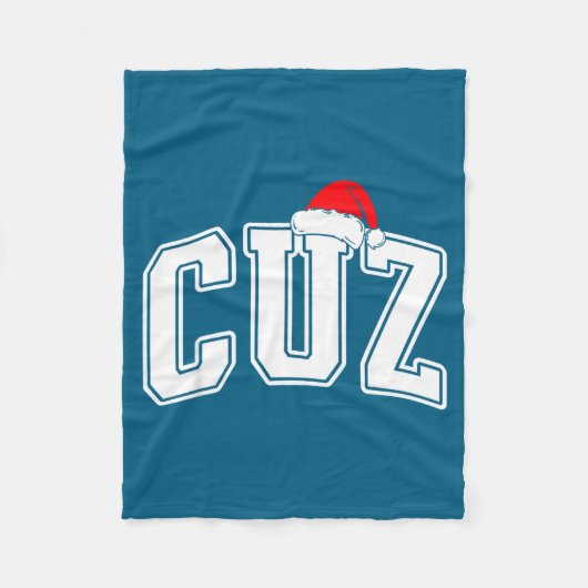 Cuz Claus Christmas Matching Family Xmas Pajama Co Fleece Deken (Voorkant)